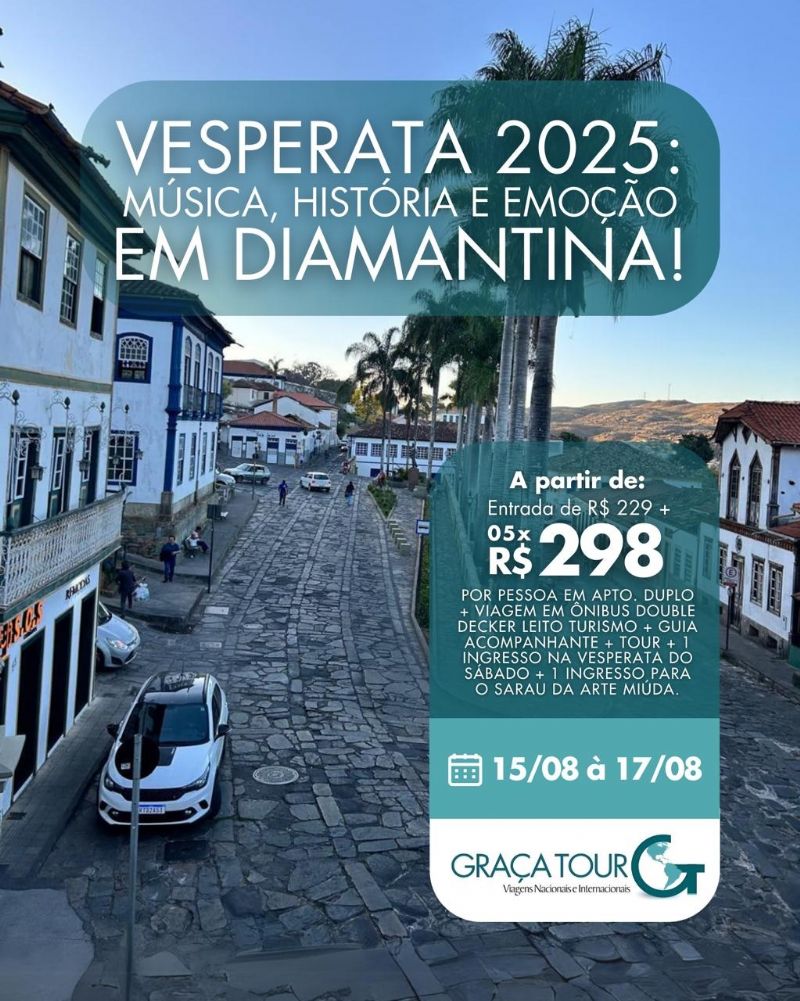 GRAÇA TOUR NA VESPERATA 2025 DE DIAMANTINA